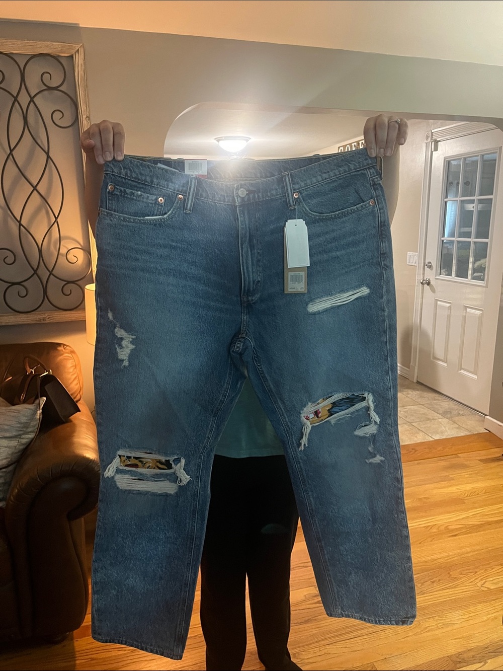 Levi's Relaxed Fit Distressed Blue Denim Jeans